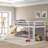 Bunk Bed with Convertible Slide and Ladder-1224102844