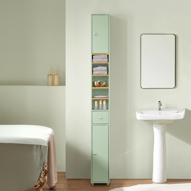 Armoire de salle de bain haute avec étagère de salle de bain étroite