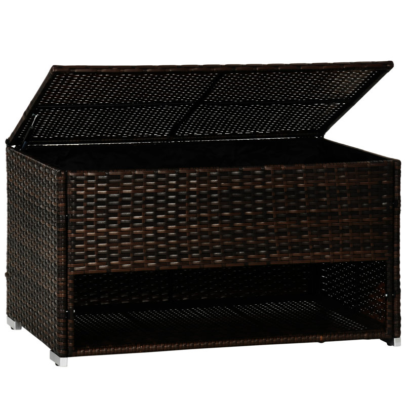 Boîte de rangement pour l'extérieur Outsunny, Brun