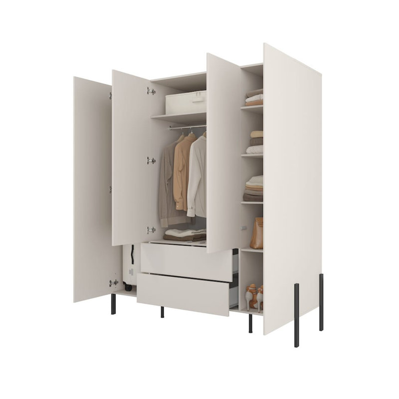 Bertillo Manufactured Wood Wardrobe