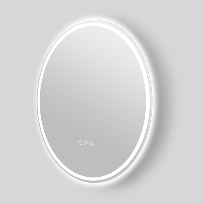 Miroir de salle de bain à DEL sans cadre Streamline avec désembueur, intensité variable, changement de température de couleur