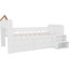 Lit mezzanine simple blanc avec DEL et rangement - «Bed, House Design Safe Design,-130080325