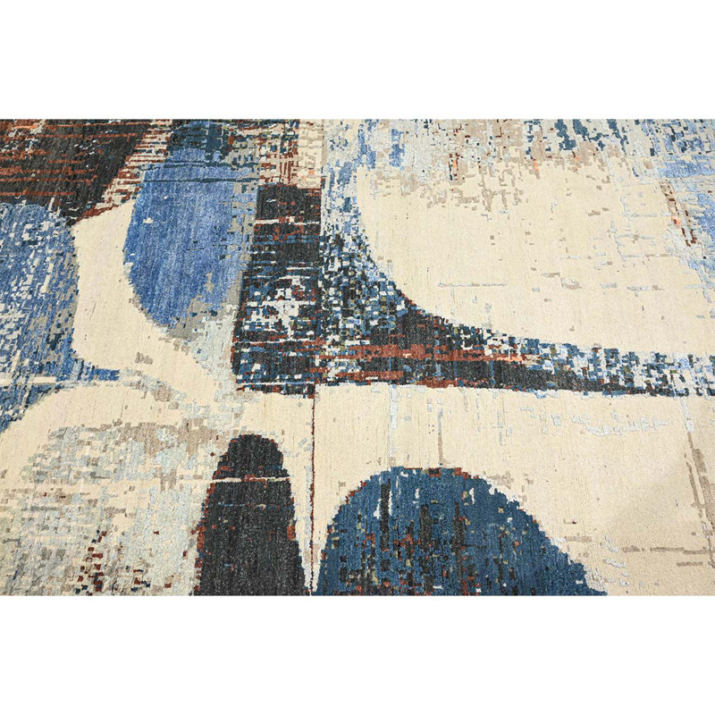 CASKJC705IVBR Abstract Area Rug, Rectangle 9' x 12'