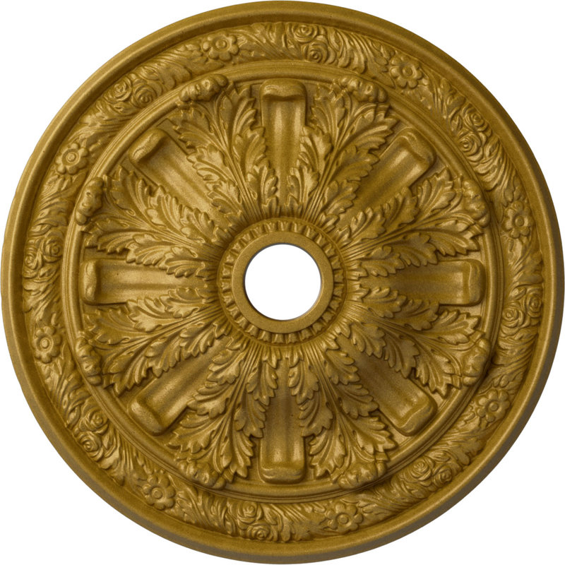 30 po x 3 7/8 po x 3 1/4 po P médaillon de plafond (convient aux auvents jusqu'à 3 7/8 po), Or des pharaons