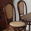 Ensemble de 2 chaises d'appoint à dossier beige et brun noisette