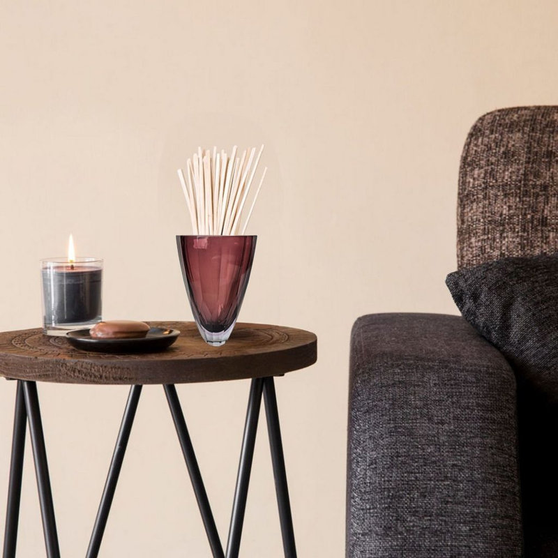 Vase de table Minimalist Kaltman, Rouge, H 11,42 po x l 6 po x P 5,31 po