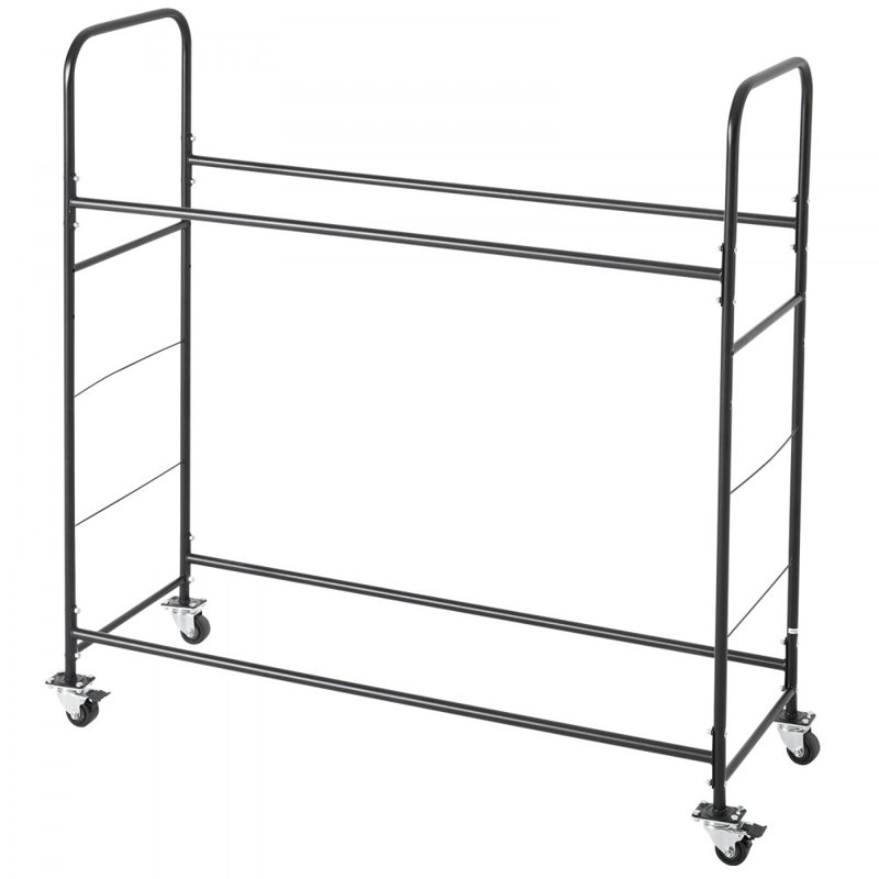 158.5cm W Steel Height -Adjustable Storage Rack with Wheels