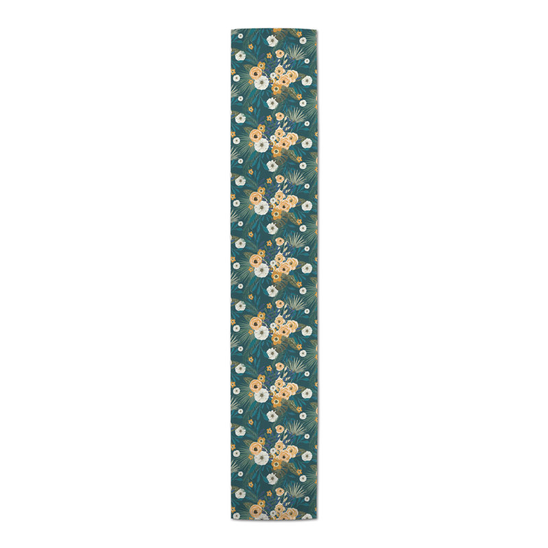 Chemin de table Landrea, 90 po x 16 po, Vert