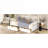 Twin Size Clean White Solid Wood Platform Daybed, Multi-Functional Modern Piece for Guest Sleeping and Living Room Lounging-744158424-744158426