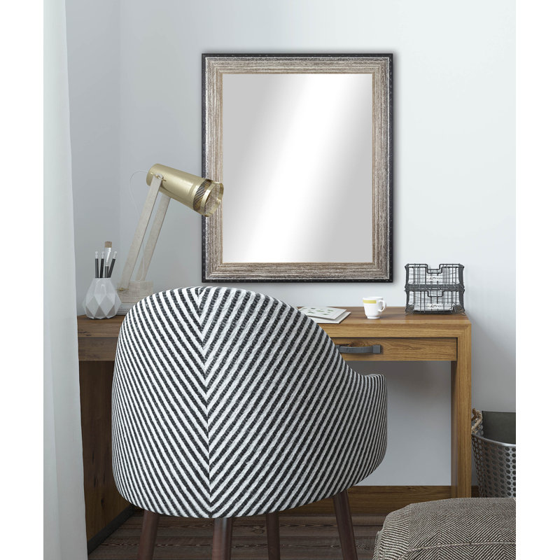 Miroir mural Caseyville, H 45,5 po x l 39,5 po, Brun brossé