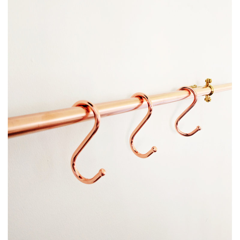 QuirkHub Copper Utensil Rail Holder, Copper, 5cm H x 140cm W x 4.5cm D