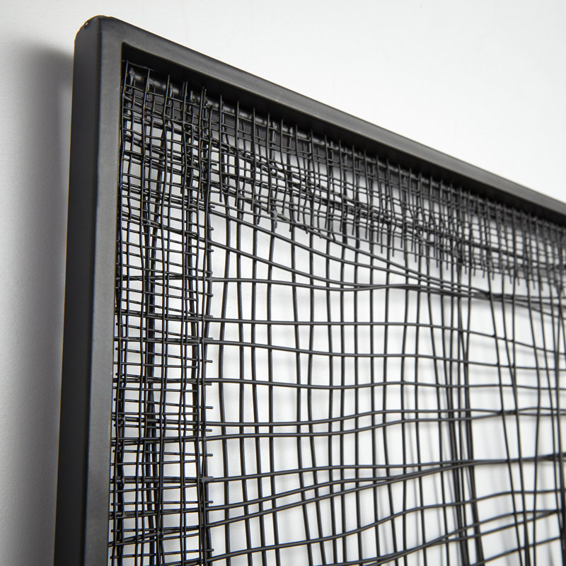 Belham Modern Abstract Wall Decor on Metal, 16" H x 16" W x 0.75" D