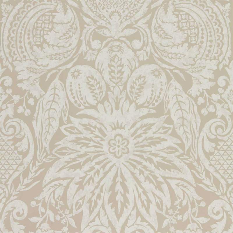Mitford Damask Wallpaper, Stone