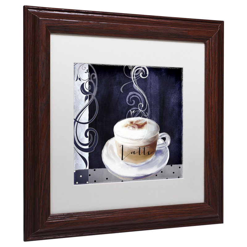 «Cafe Blue II» par Jadaya, impression encadrée, H 11 po x l 14 po x P 0,5 po, Blanc