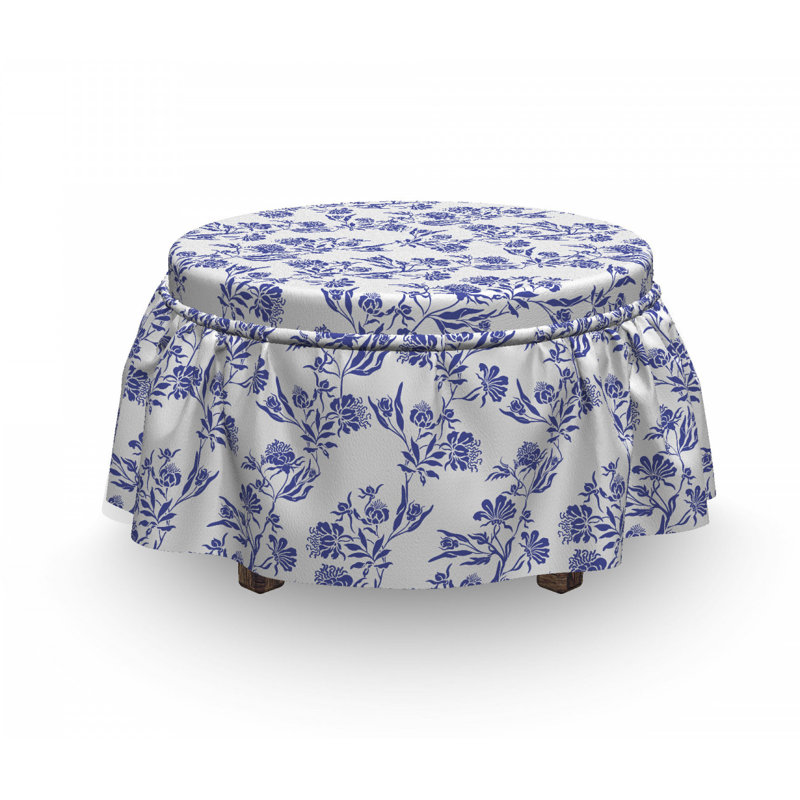 Housse pour repose-pieds posy fleurs