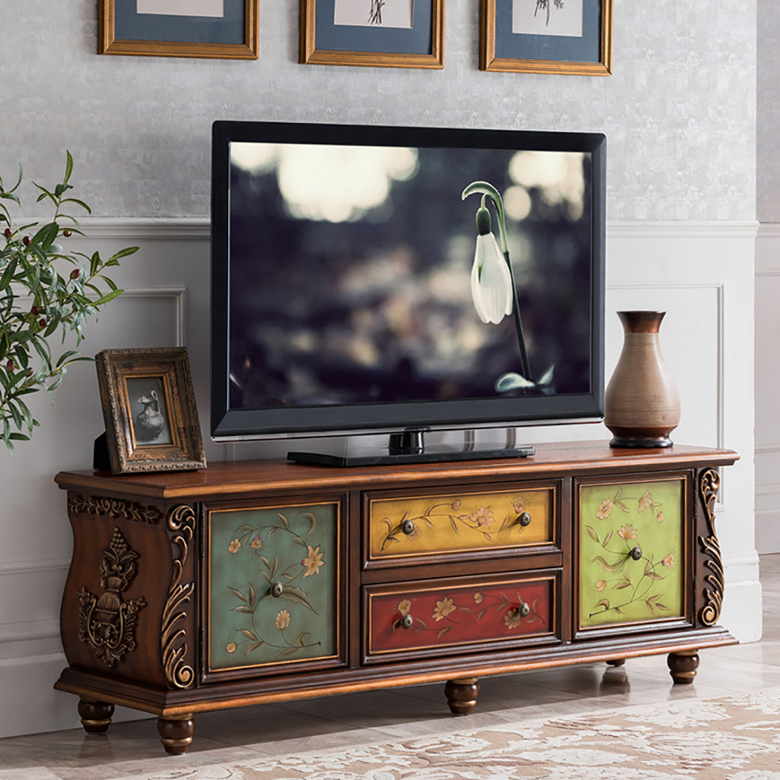ComfyFurnituress Elegant solid wood TV Wayfair