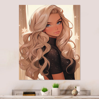Gorgeous Blonde Woman Portrait I - Fashion Woman Print on Metal
