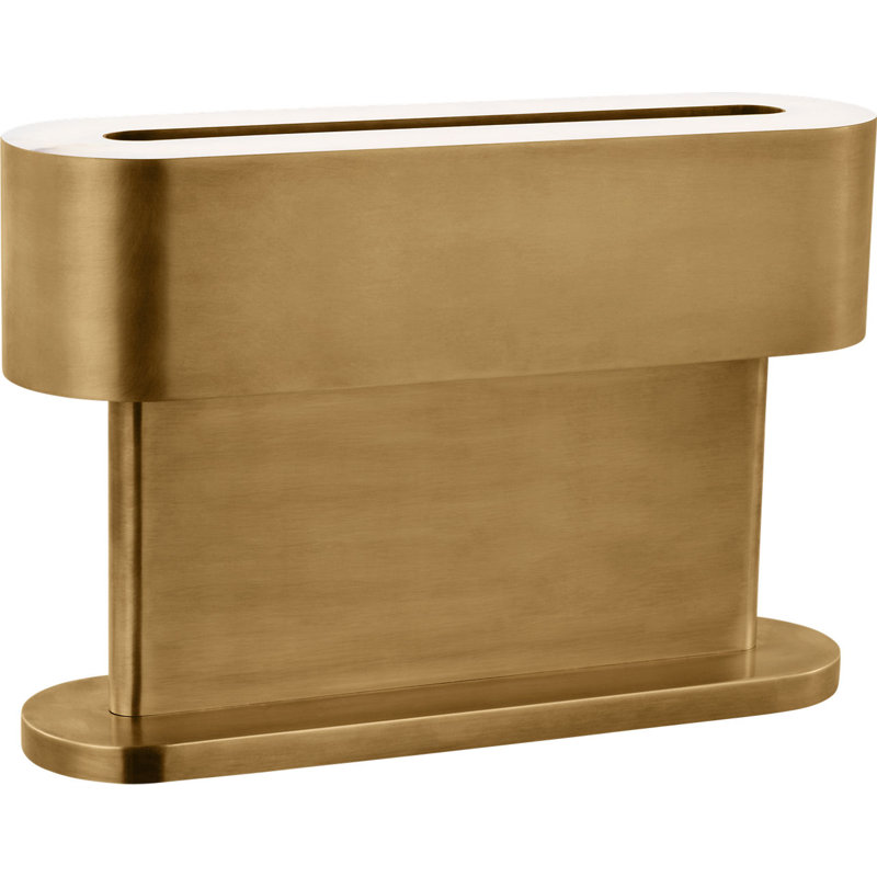 Wyllis Table Lamp, Hand Rubbed Antique Brass, 12" H x 18" W x 5" D