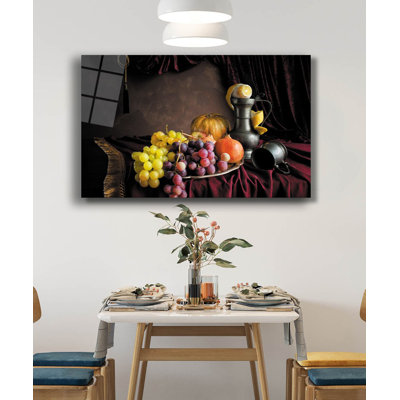 Peinture élégante en verre trempé décoratif, 27,6 po x 43,3 po | 100% verre trempé, épaisseur: 0,16 pouce | Superbe décoration intérieure pour le salon, le bureau ou la galerie | Pièce d'art unique, durable et élégante