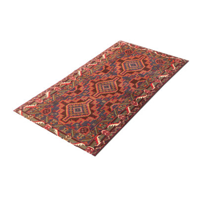 Tapis bleu foncé Teimani 3 pi 2 po x 6 pi 4 po