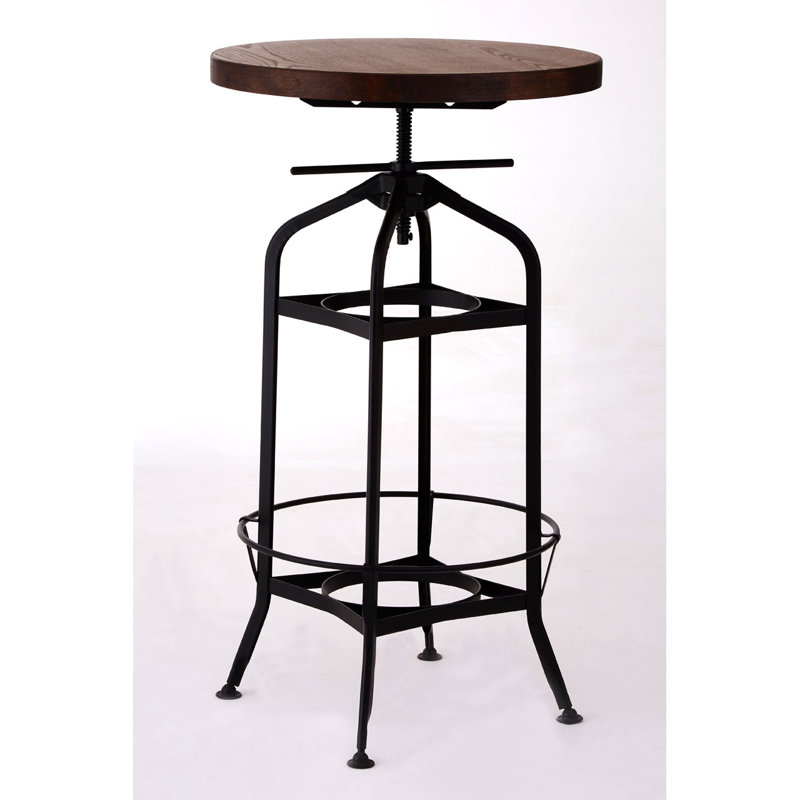 Walnut Round Wood Top Dining Table