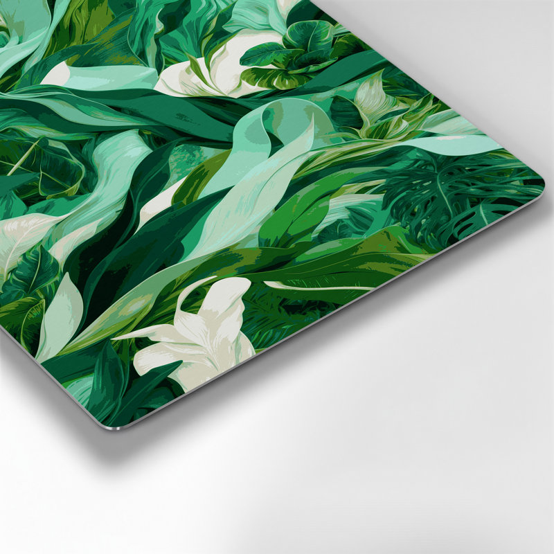 Paysage abstrait 57 art mural vert en métal, 20" H x 30" W