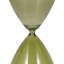 Decorative Glam Glass Hourglass Sculpture for Office Decor - Modern Object Accent for Bedroom Styling, Living Room Tabletop or Home Decoration - Green-969638723-970907095