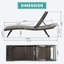 Chaise longue d'extérieur en osier 2 pièces