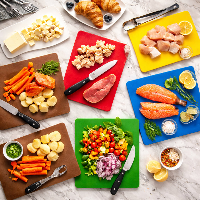 Argon Tableware Colour-Coded Plastic Chopping Board