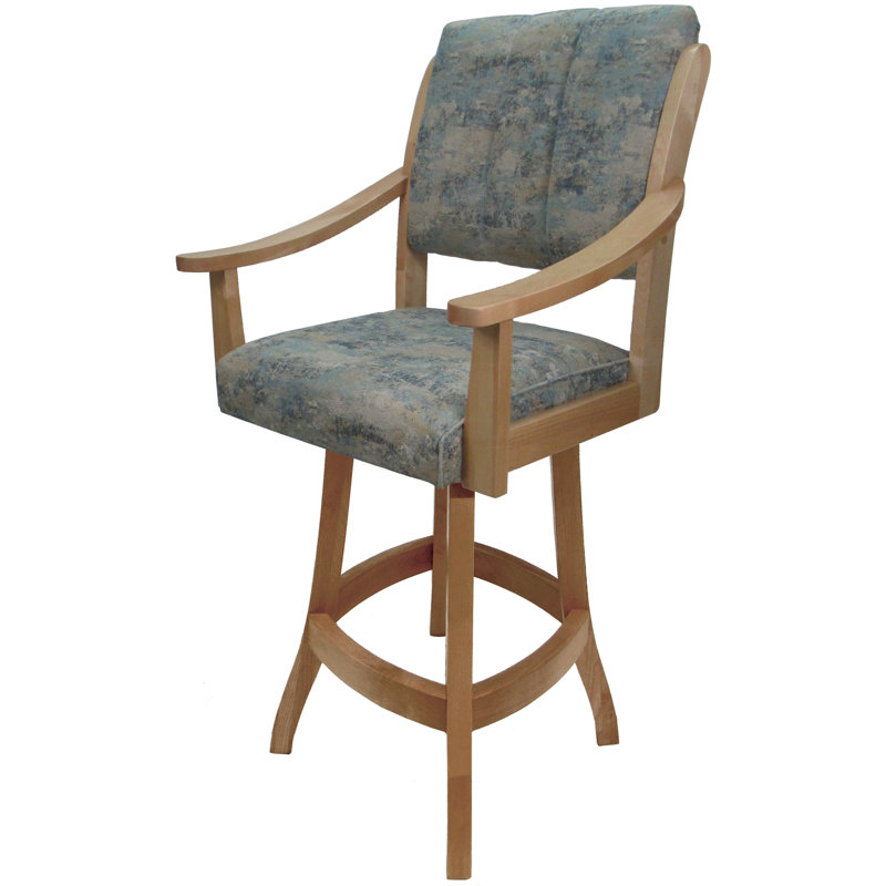 Tabouret de comptoir pivotant 26 po Castro, Brun clair