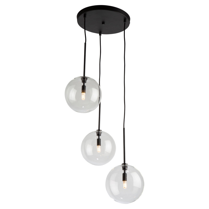 Luminaire suspendu cylindrique à 3 lumières DEL