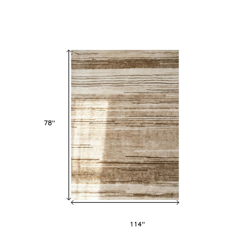 Tapis beige antidérapant 7 pi x 10 pi