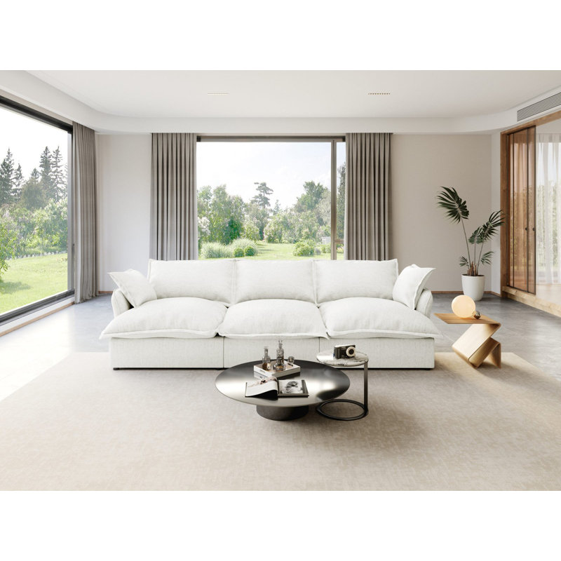 Modular Sectional Couch Down Filled Sofa, Comfty Convertible Deep Seat Cloud Couch For Living Room, Detachable Washable Couches Cushion Covers