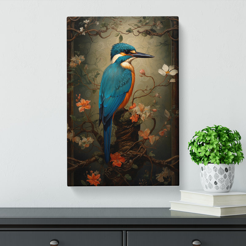 Kingfisher Victorian No.2 - Wrapped Canvas, 50cm H x 35cm W x 3cm D