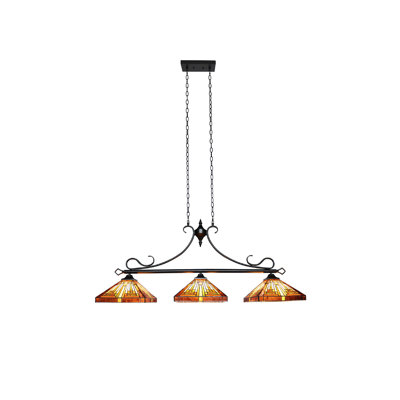 Luminaire suspendu 3 lumières Wilmot Mission