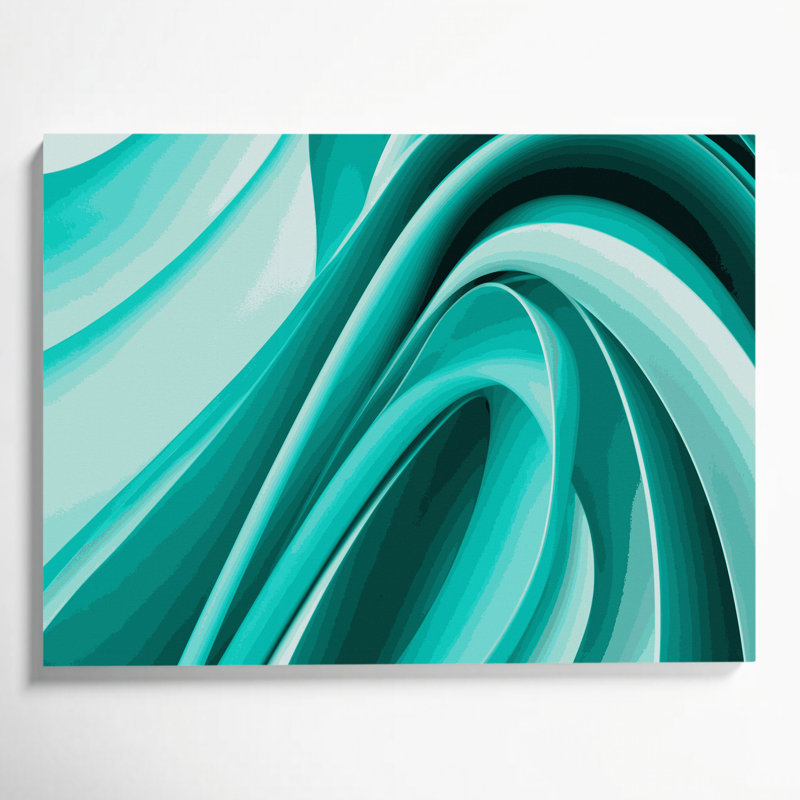 Gradient Abstract 13 Blue Canvas Wall Art, 11" H x 14" W
