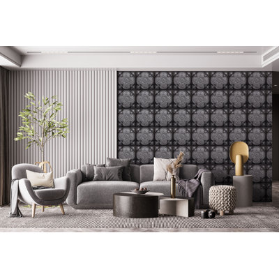 Carreau de plafond en PVC argenté 2 pi x 2 pi Falkirk Perth
