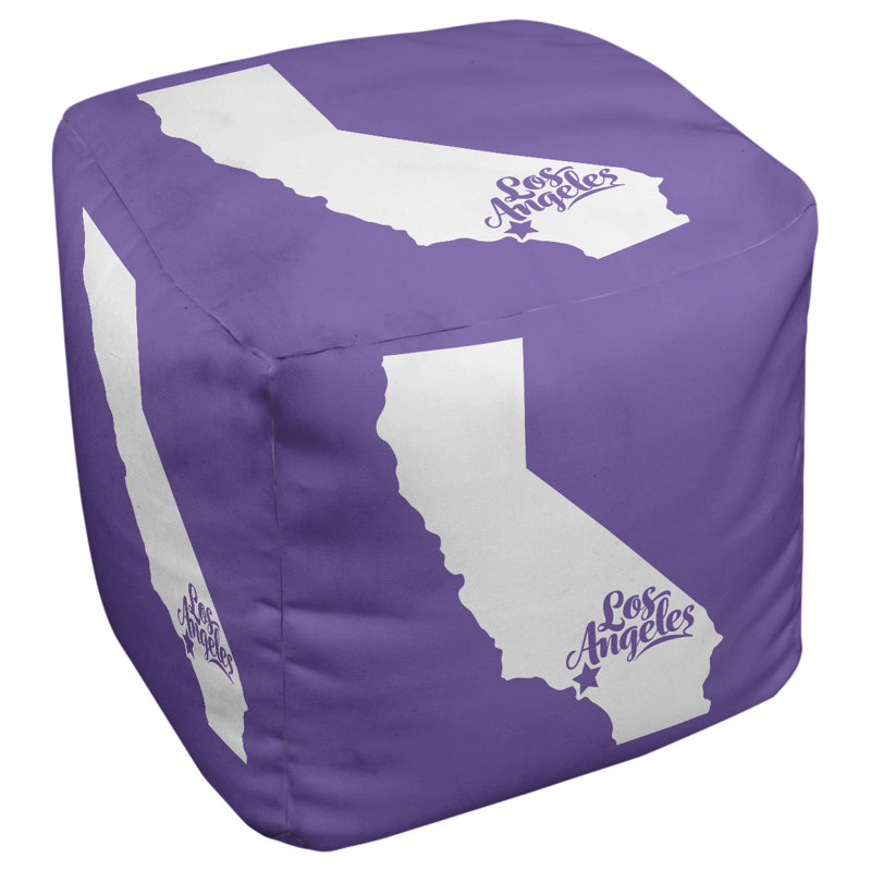 Repose-pieds cube california Los Angeles, Mauve