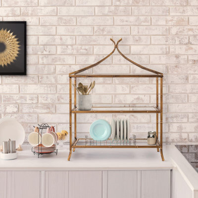 Doane Metal Bamboo Styled Shelving- Small
