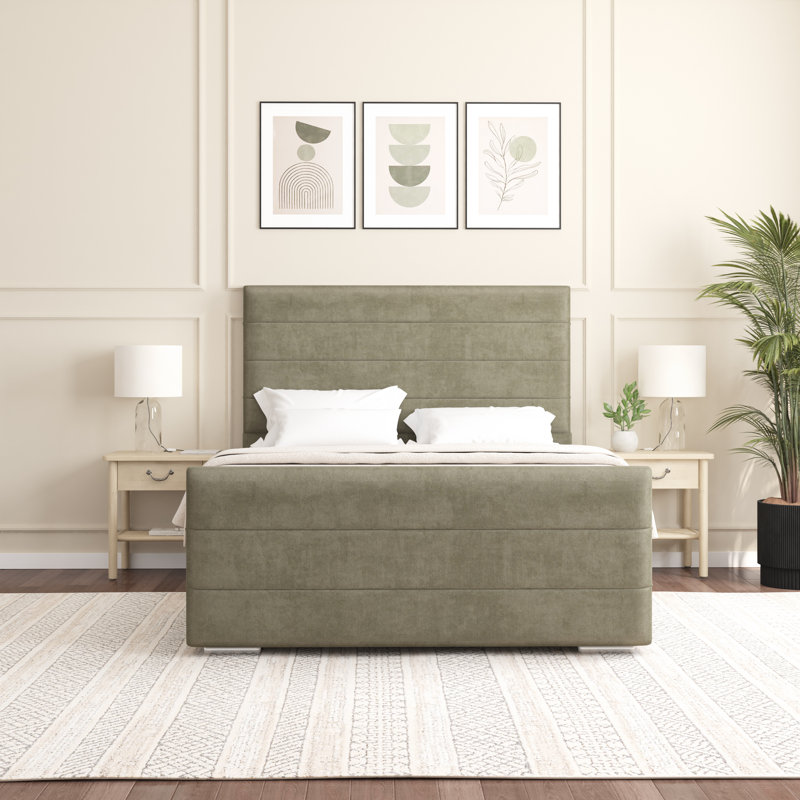 Boggs Upholstered Bed, Asphalt, Super King (6')
