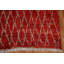 Tapis rouge marocain Trellis fabriqué à la main 7 x 10