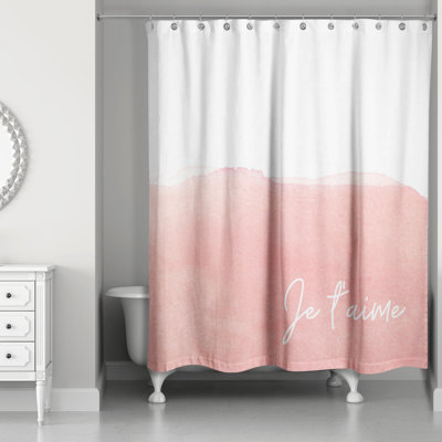 Rideau de douche simple t’aime-yé Hosier