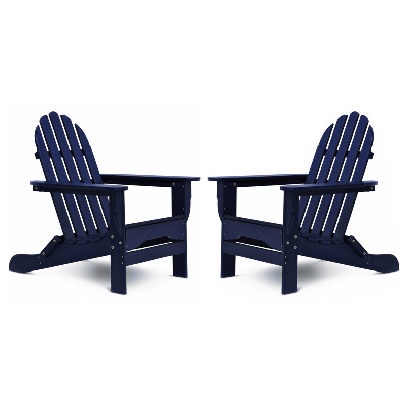 Chaise Adirondack d'extérieur Hartington, Bleu marine