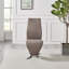 Edzard Double Pedestal High Gloss Dining Table Set with 4 Modern Faux Leather Dining Chairs-2108864080