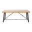 Banc élégant en bois avec base en métal