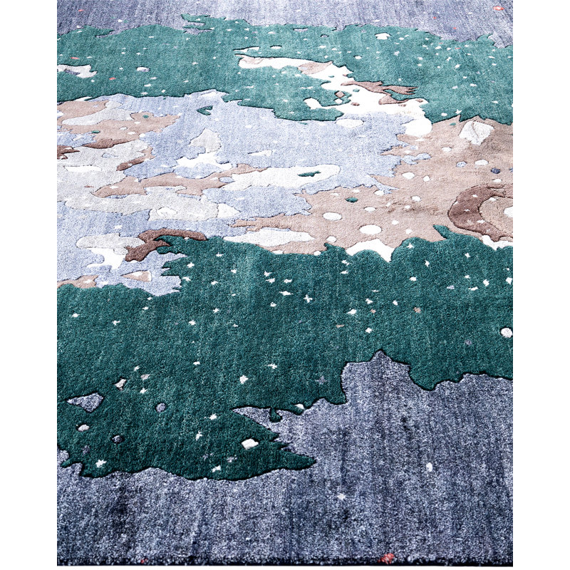Overdyed One-of-a-Kind 8' 0" X 9' 10" Hand Knotted Area Rug