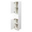 Armoire de rangement pour salle de bain de 70,87 po de hauteur avec 2 portes et 2 tiroirs, unité de rangement étroite, tablettes réglables, armoire de plancher pour salle de bain, salon, entrée, cuisine, blanc