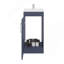Meuble-lavabo sur pied avec lavabo en résine, meuble de rangement moderne pour l'organisation de la salle de bain