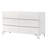 La Rochelle 55" White Modern 6 Drawer Dresser & Mirror Set