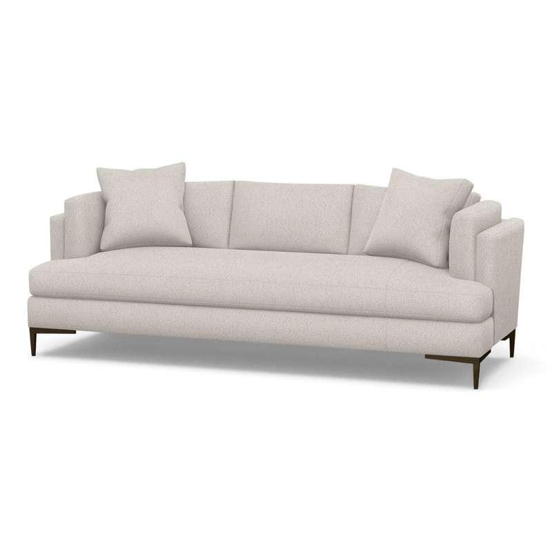 Aiden Upholstered 90.5'' Sofa, Antique Bronze, Fleecy Vanilla (Performance fabric) 1351-92